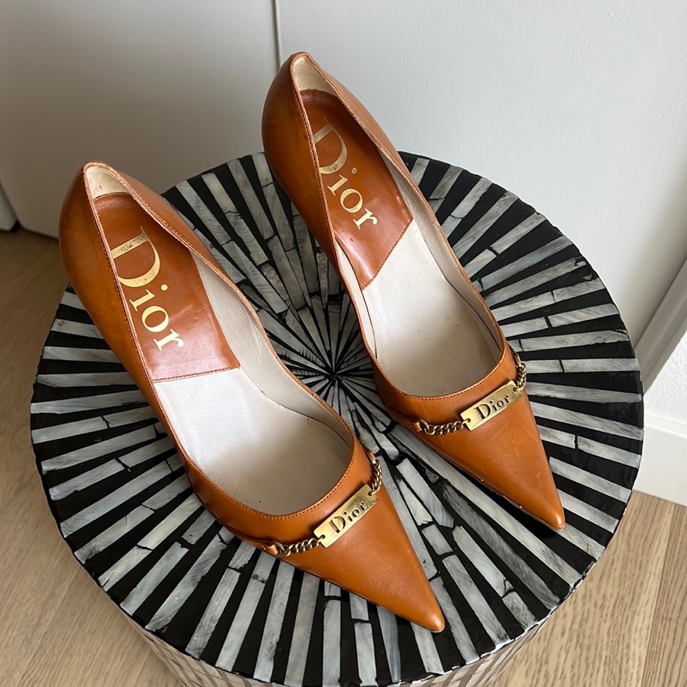 "Dior" Brown Leather Heels , Excellent condition